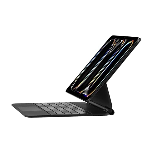 Seagtigau Magic Keyboard Case für iPad Air 11 Zoll, Pro 11 (4./3./2./1. Gen) & Air 5./4. Gen 10,9", Magnetisches Tastaturgehäuse mit Trackpad (Schwarz, iPad Pro 11 m4 2024) von Seagtigau