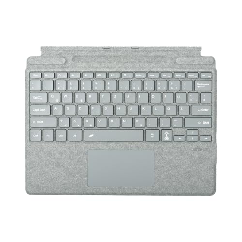 Seagtigau QWERTZ-Tastatur für Microsoft Surface Pro 13 Zoll, Kompatibel mit Surface Pro 13" Copilot+ PC(11th Edition) / Pro 11 / Pro 10 / Pro 9 / Pro 8 / Pro X, Bluetooth Type Cover, Trackpad, Backlit von Seagtigau