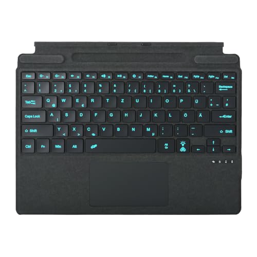 Seagtigau QWERTZ-Tastatur für Microsoft Surface Pro 13 Zoll, Kompatibel mit Surface Pro 13" Copilot+ PC(11th Edition) / Pro 11 / Pro 10 / Pro 9 / Pro 8 / Pro X, Bluetooth Type Cover, Trackpad, Backlit von Seagtigau