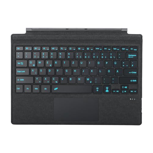 Seagtigau Tastatur für Microsoft Surface Pro 7+ / Pro 7 / Pro 6 / Pro 5 / Pro 4 / Pro 3, 12.3 Zoll, Bluetooth Type Cover mit Trackpad, QWERTZ Deutsch Layout (Holzkohle) von Seagtigau