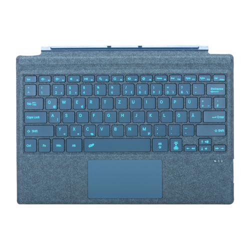 Seagtigau Tastatur für Microsoft Surface Pro 7+ / Pro 7 / Pro 6 / Pro 5 / Pro 4 / Pro 3, 12.3 Zoll, Bluetooth Type Cover mit Trackpad, QWERTZ Deutsch Layout (Kobaltblau) von Seagtigau