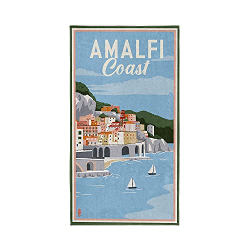 Seahorse, Strandtuch, Amalfi, Handtuch groß, Strandlaken, Badetuch, Baumwolle, Blau von Seahorse