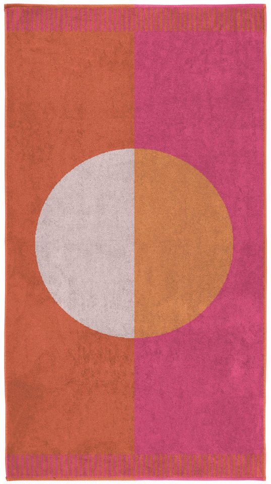 Seahorse Strandtuch Colorblock Circle, gewebte Ware (Packung, 1-St), 100x180, für Strand und Pool, Trendy summer design von Seahorse