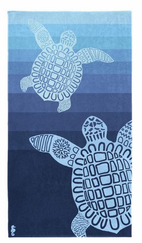 Seahorse Strandtuch Turtle, Jacquard-Velours (1-St), mit Schildkröten Motiv von Seahorse