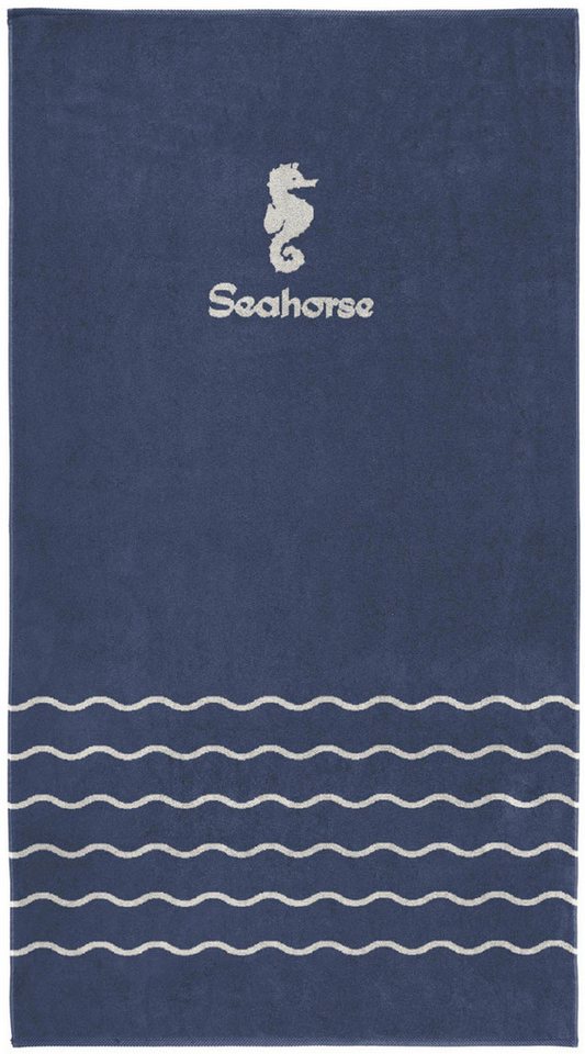 Seahorse Strandtuch Waves, gewebte Ware (1-St), Trendy summer design in maritime style von Seahorse