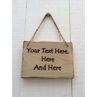 Handgefertigtes Rustikales Treibholz/Bauernhaus-stil-Türschild-Schild-Plakette Personalisiertes Hölzernes Entwurf Ihre Eigene Mitteilung Beliebiger von SeahorseSigns