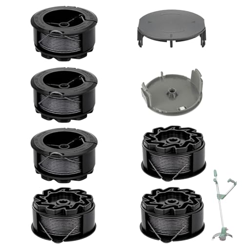 Seailka Rasentrimmer Fadenspule F016800570 für Bosch UniversalGrassCut 18 18-26 18-260, Ø1,6mm 6m, mit Spulenabdeckung 1600A01R5J (6 Spule+2 Kappe) von Seailka