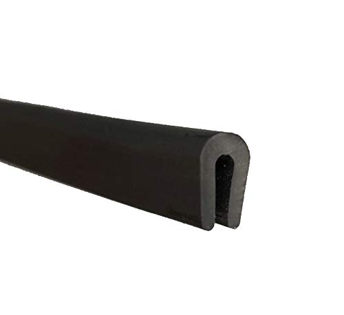 U-Kanal-Dichtung, EPDM, 13,1 mm hoch x 8,6 mm breit, 1,50 m, Schwarz von Seal Rubber