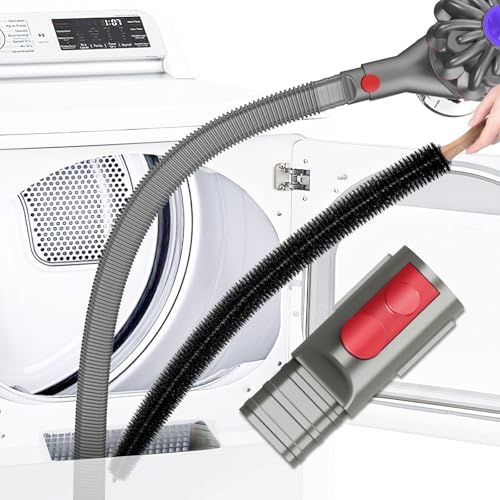 Sealegend 2 Stück Trocknerentlüftungsreiniger-Set, kompatibel mit Dyson V7 V8 V10 V11 V15 oder höher Modellen und Trockner Fusselbürste Vakuumschlauchaufsatz Bürste Fusselentferner Flexible und Lange von Sealegend