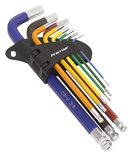 Ball-End Hex Key Set 9pc Long Colour-Coded Imperial Ball-End Hex Key Set 9pc Long Colour-Coded Imperial von Sealey