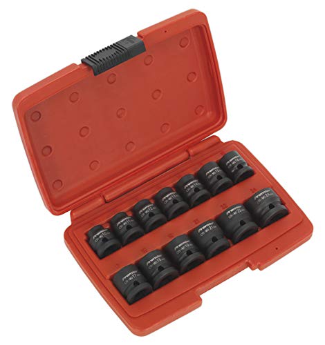 Impact Socket Set 13pc 1/2"Sq Drive Low Profile Metric von Sealey