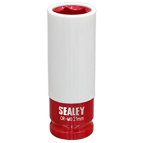 SEALEY Alloy Wheel Impact Socket 21mm 1/2"sq Drive, Rot von Sealey