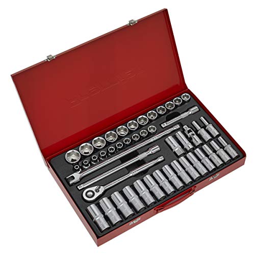 SEALEY Steckschlüssel-Satz 46pc 1/2 "SQ DRIVE 6pt Walldrive« - Metrisch SEALEY Steckschlüssel-Satz 46pc 1/2 "SQ DRIVE 6pt Walldrive« - Metrisch von Sealey
