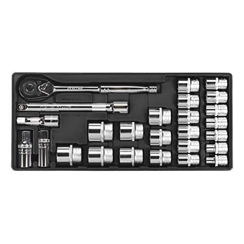 SEALEY Werkzeugtablett Mit Steckschlüssel-Satz 26pc 1/2 "SQ DRIVE... von Sealey