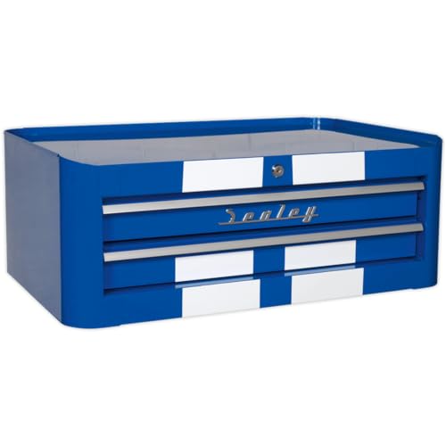 SEALEY ap28102bws mid-box 2 Schubladen RETRO STYLE – blau mit weißen Streifen von Sealey