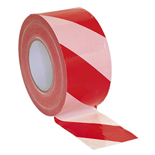 SEALEY btrw BME Absperrband 80 mm x 100 mtr rot/weiß nicht klebend von Sealey