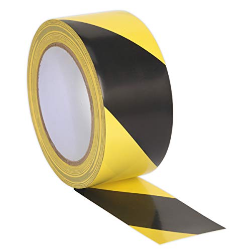 SEALEY hwtby Gefahr Warnung Klebeband 50 mm x 33 m schwarz/gelb von Sealey