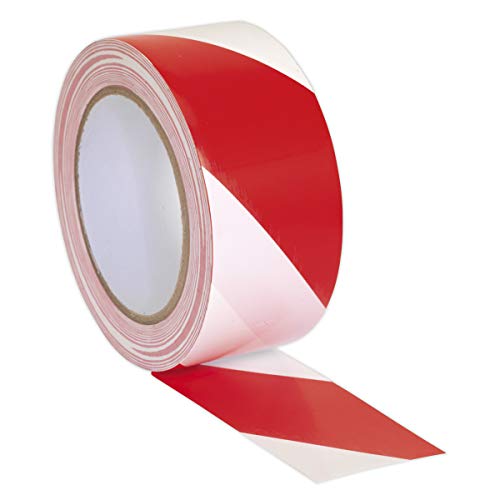 SEALEY hwtrw Gefahr Warnung Klebeband 50 mm x 33 m Rot/Weiß von Sealey