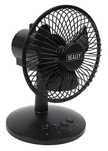 SEALEY sff6usb 3 schwingenden USB-Schreibtisch-Fan, Schwarz, 6 von Sealey
