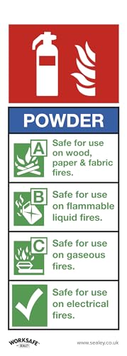 Safe Conditions Safety Sign - Powder Fire Extinguisher - Rigid Plastic von Sealey