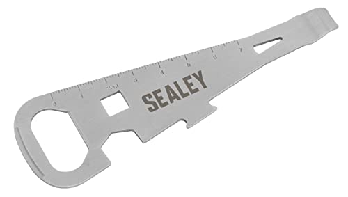 Sealey 7-in-1 Farbdosenöffner Multi-Tool, Dosenöffner, Flaschenöffner, Lineal, Nagelabzieher, 8 mm Mutternschlüssel, 13 mm Sechskantschlüssel, Schraubendreher - CO71 Sealey 7-in-1 Farbdosenöffner Multi-Tool, Dosenöffner, Flaschenöffner, Lineal, Nagelabzieher, 8 mm Mutternschlüssel, 13 mm Sechskantschlüssel, Schraubendreher - CO71 von Sealey