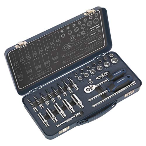 Socket Set 32pc 1/4"Sq Drive Lock-On™ 6pt Metric von Sealey