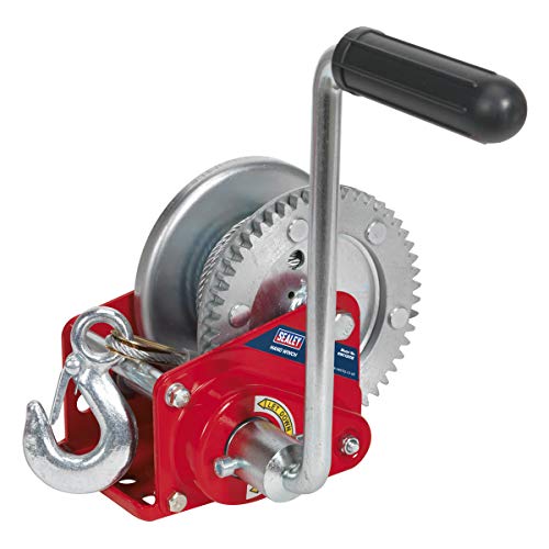 Sealey GWC1200B Seilwinde mit Handgetriebe, mit Bremse und Kabel, 540 kg Traglast von Sealey