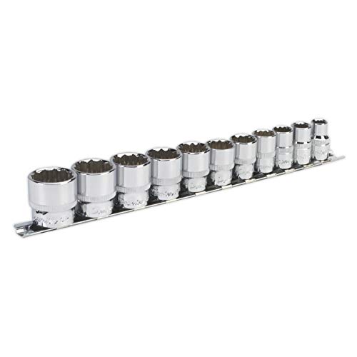 Socket Set 11pc 3/8"Sq Drive 12pt WallDrive® Imperial von Sealey