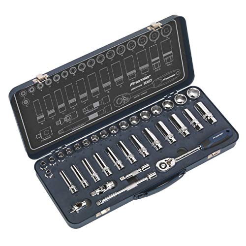 Socket Set 34pc 3/8"Sq Drive Lock-On™ 6pt Metric von Sealey