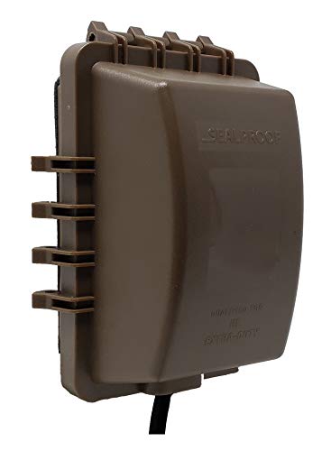 Sealproof 1-Gang Weatherproof In Use Outlet Cover | One Gang Outdoor Plug and Receptacle Protector, Lockable, UL Extra Duty Compliant, 18 Configurations, Bronze Sealproof 1-Gang Weatherproof In Use Outlet Cover | One Gang Outdoor Plug and Receptacle Protector, Lockable, UL Extra Duty Compliant, 18 Configurations, Bronze von Sealproof