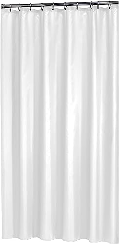 Sealskin Madeira Textil Duschvorhang, für Nischen und kleine Duschen, wasserabweisend, waschbar, Badezimmervorhang aus 100% Polyester, Farbe: Weiß uni, B x H: 120 x 200 cm von Sealskin