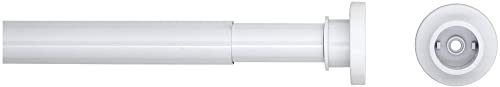 Sealskin Teleskop Duschvorhangstange 80-130 cm, Klemmstange aus Aluminium für Dusche und Badewanne, Farbe: weiß, Durchmesser: 28 mm, Montage ohne Bohren von Sealskin
