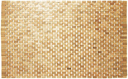 Sealskin Badteppich Woodblock, Holz, 52 x 90 cm, Teak von Sealskin