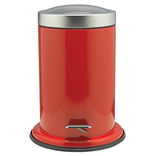 Sealskin Abfalleimer Acero, Kosmetikeimer aus Edelstahl, Farbe: Rot, Inhalt: 3 L von Sealskin