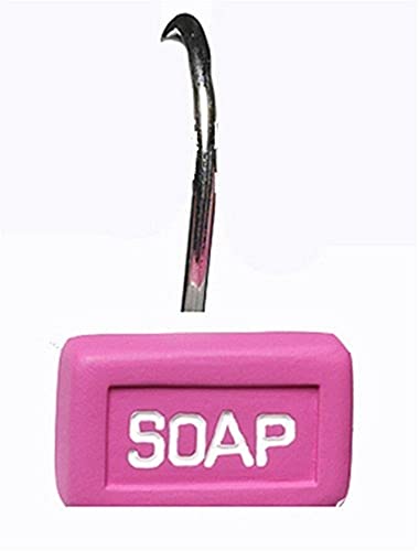 Sealskin Duschvorhangringe Model Soap, roze/pink, 12 Stück von Sealskin