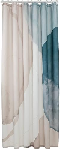 Sealskin Earth Textil-Duschvorhang 180x200 cm 100% Polyester Dunkelgrün / Gebrochenes Weiß von Sealskin