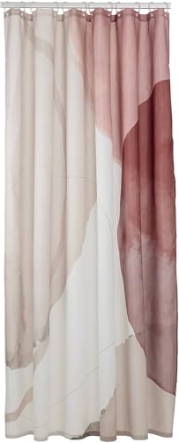 Sealskin Earth Textil-Duschvorhang 180x200 cm 100% Polyester Dunkelrosa / Gebrochenes Weiß von Sealskin