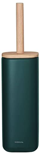 Sealskin Mind Toilettenbürste, WC-Bürste mit Einer Kombination aus Zement und natürlichem Holz, Farbe Dunkelgrün von Sealskin