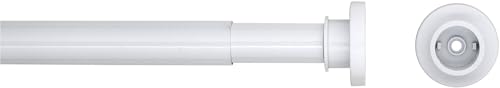 Sealskin Teleskop Duschvorhangstange 125-220 cm, Klemmstange aus Aluminium für Dusche und Badewanne, Farbe: weiß, Durchmesser: 28 mm, Montage ohne Bohren von Sealskin