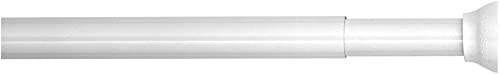 Sealskin Teleskop Duschvorhangstange 155-255 cm, Klemmstange aus Aluminium für Dusche und Badewanne, Farbe: weiß, Durchmesser: 20 mm, Montage ohne Bohren von Sealskin