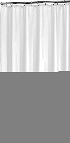 Sealskin Madeira Textil Duschvorhang, für Badewanne und Dusche, wasserabweisend, waschbar, Badezimmervorhang aus 100% Polyester, Farbe: Weiß uni, B x H: 180 x 200 cm von Sealskin