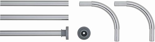 Sealskin Universal-Winkelstange für Duschvorhang, Metall, Chrom, 2 x 2 x 90 cm von Sealskin