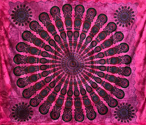 Seamar Linea Oro Überwurf, 100 % Indianer-Baumwolle, bedruckt, 210 x 240 cm fuchsia von Seamar - Linea Oro