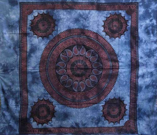 Überwurf, Grande Orient, 100 % Baumwolle, bedruckt, 210 x 240 cm, Blau von Seamar