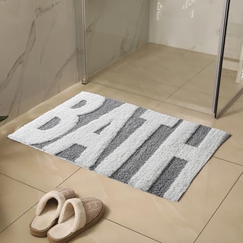 Seamarkt Badezimmerteppich rutschfest, weich Badematte, saugfähig Duschvorleger für Badezimmer, Waschbare badteppich, 50x75 cm, Öko-Tex Zertifiert von Seamarkt