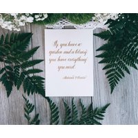 "Marcus Cicero Zitat Kunstdruck Garten Und Bibliothek, Gold Kalligraphie | 13x18" "Marcus Cicero Zitat Kunstdruck Garten Und Bibliothek, Gold Kalligraphie | 13x18" von Seamerias