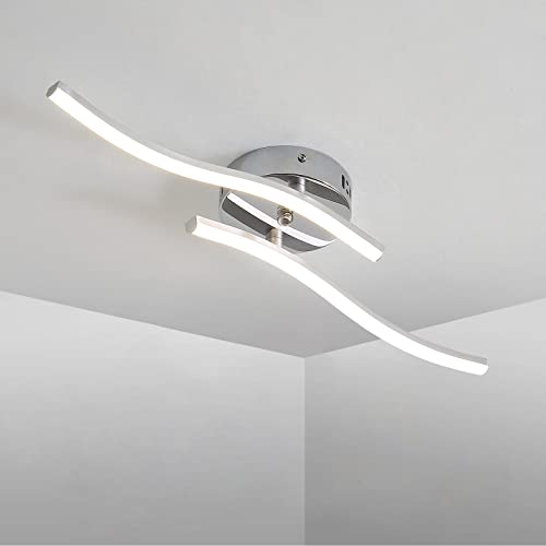 Seamoon LED Deckenleuchte Küche 16W, 2 integrierte LED, Modern Deckenlampe Wohnzimmer Warmweiß, 4000K 1600LM, für Wohnzimmer-Schlafzimmer-Küche-Flur und Schlafzimmer [Energieklasse E] von Seamoon