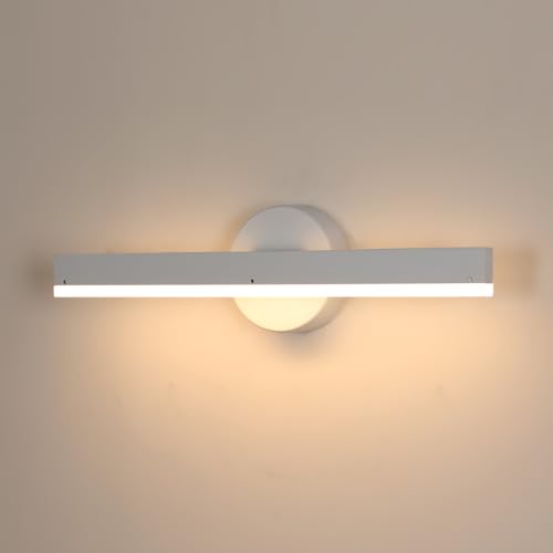 Seamoon LED Wandleuchte Innen, Weiß Modern Wandlampe 8W 426LM, 3000K LED Wandleuchte 38CM für Badezimmer Wohnzimmer Schlafzimmer Flur von Seamoon