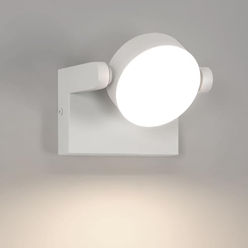 Seamoon Wandleuchte Innen/Aussen, 20W Wandlampe Aussen mit Schwenkbar LED Panel 2250LM, Moderne Wandbeleuchtung IP65 Wasserdichte Aluminium für Garage Garten Eingang(Weiß, 4500K Naturweiß) von Seamoon