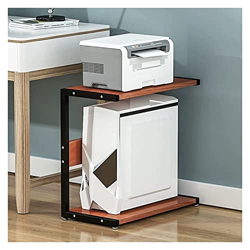CPU-Ständer, CPU-Ständer, 2-stufiger Desktop-Bodenständer, PC-Halter, Tower-Halter, Bodenständer (Schwarz + Braun L) von Seamue